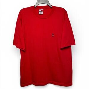 Vintage 90s Tommy Hilfiger Crest Logo T-Shirt - Red - Made in USA - Size Medium